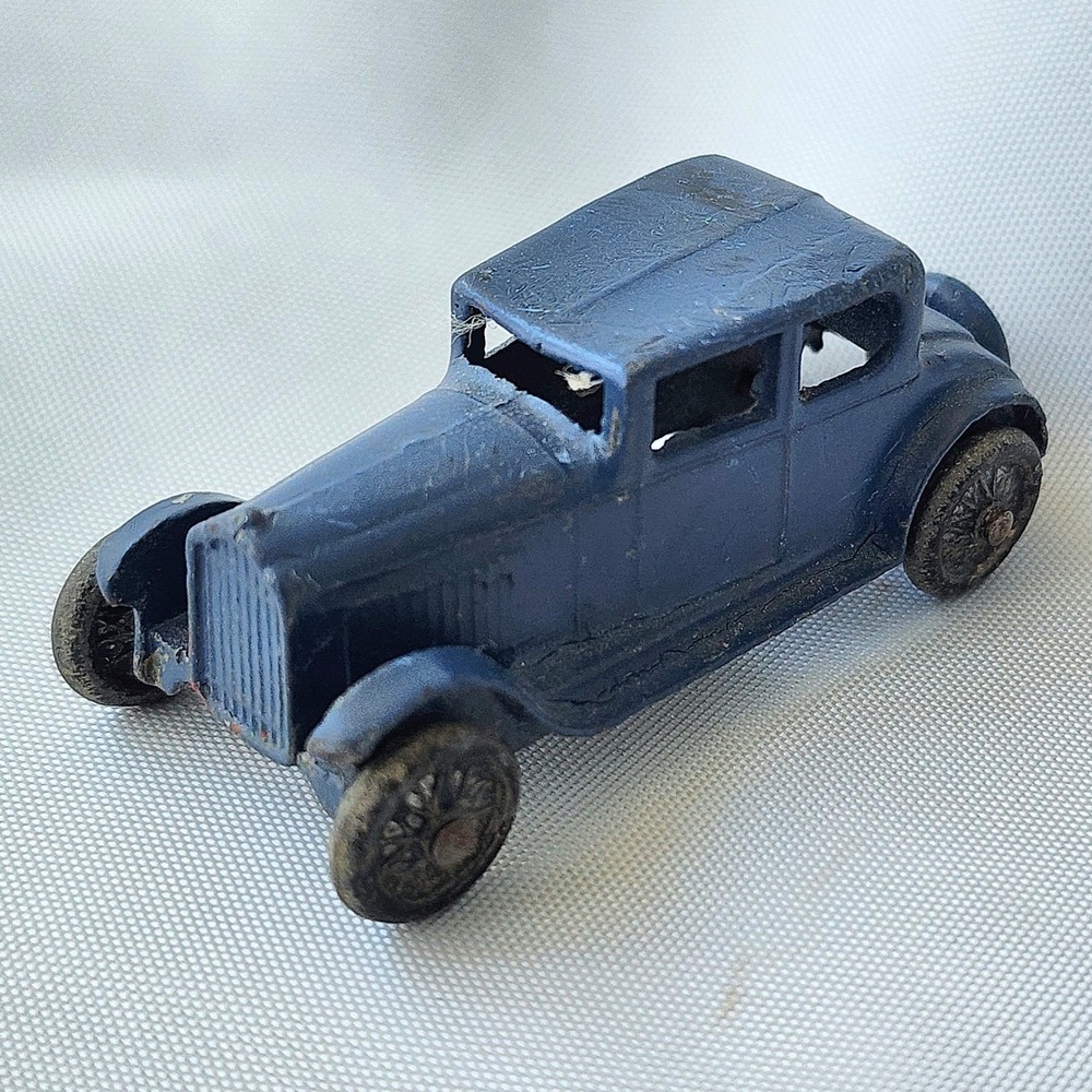 Pre War Tootsietoy 101 Buick Coupe Diecast Toy Car Blue 1920s Original Rare NM